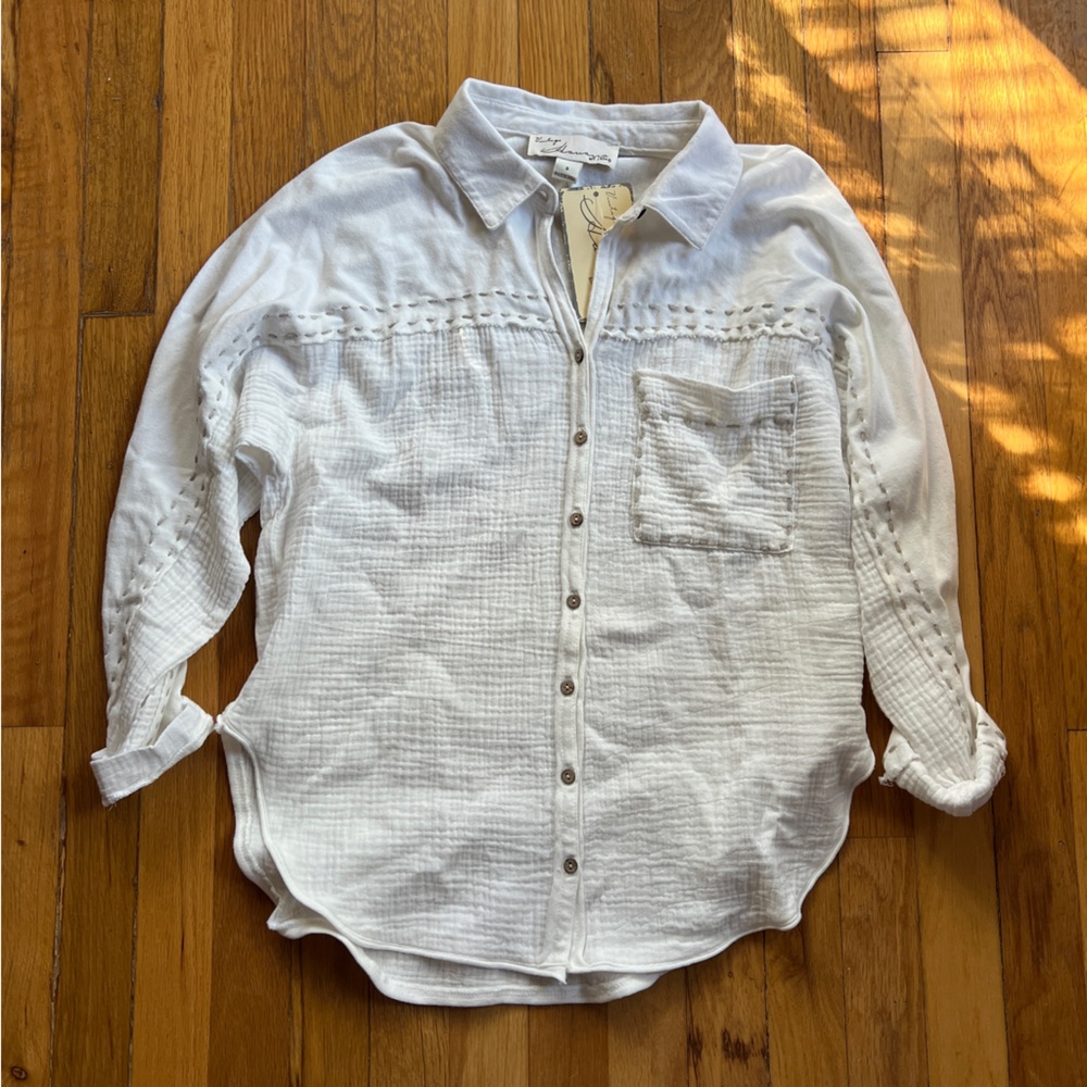 NEW Vintage Havana white gauze shirt
